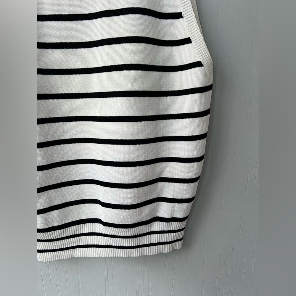 Christian Dior Silk/Cotton Striped Vest (US 8) - Picture 9 of 13